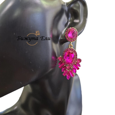 Официални обеци фуксия