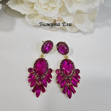 Официални обеци фуксия