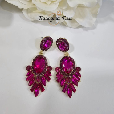 Официални обеци фуксия