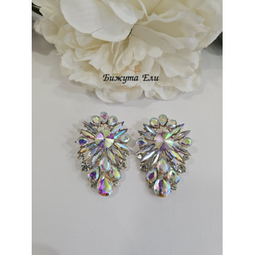 Официални обеци с кристали хамелеон