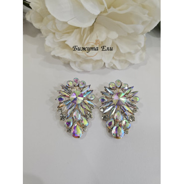 Официални обеци с кристали хамелеон