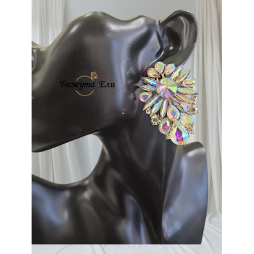 Официални обеци с кристали хамелеон