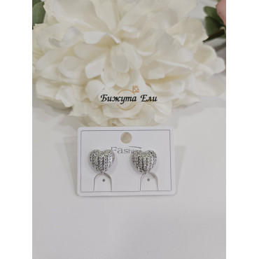 Обеци с клипс сърца