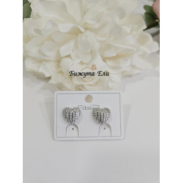 Обеци с клипс сърца