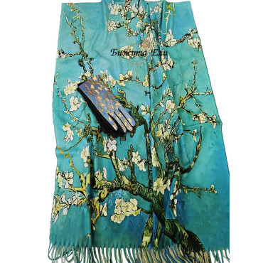 Комплект от кашмирен шал и ръкавици