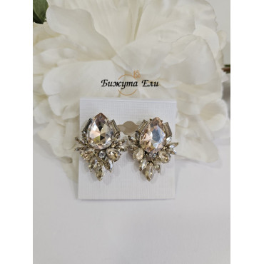 Обеци с клипс  цвят голд