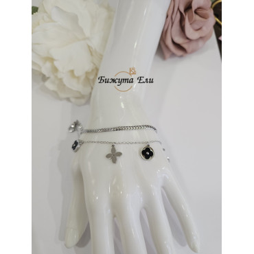 Стоманена гривна с висящи елементи