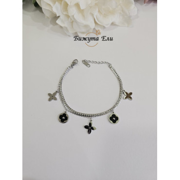 Стоманена гривна с висящи елементи