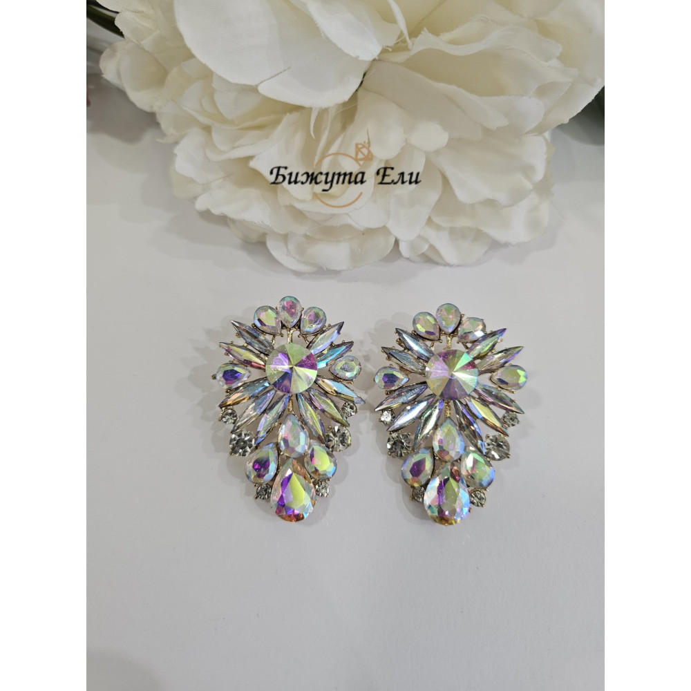 Официални обеци  цвят хамелеон