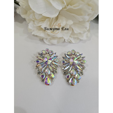 Официални обеци  цвят хамелеон