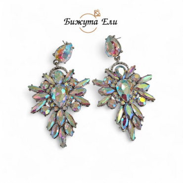 Официални обеци с кристали хамелеон