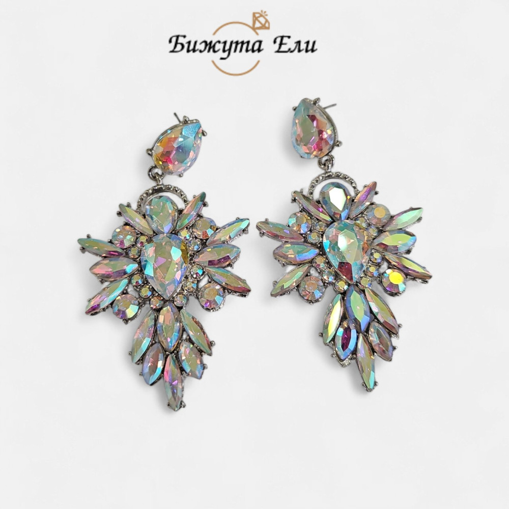 Официални обеци с кристали хамелеон