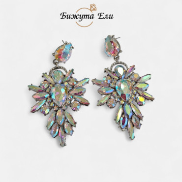 Официални обеци с кристали хамелеон